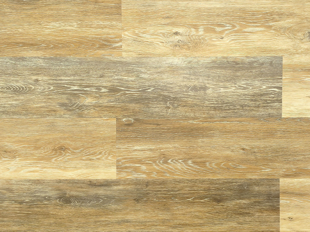 Pavimento SPC con venature del legno marrone chiaro 7,25×48