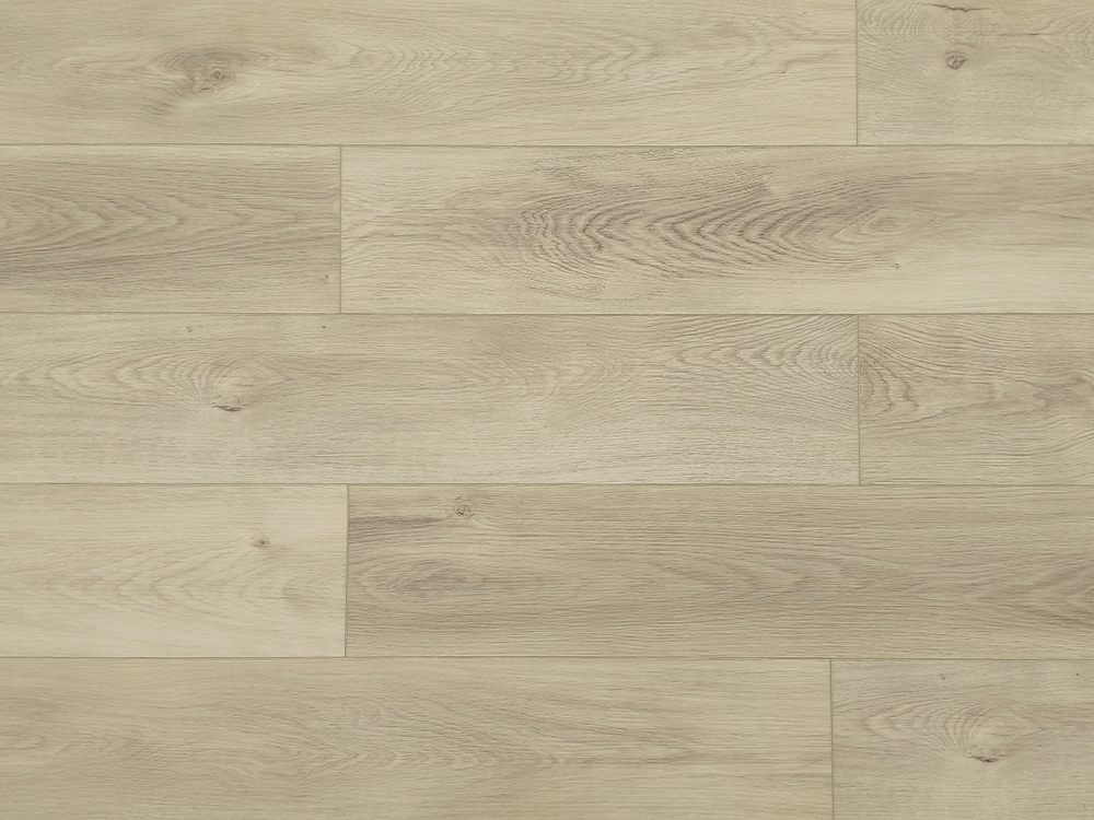 Pavimentazione SPC Sottostrato IXPE con venature del legno beige chiaro 7,2 × 48 